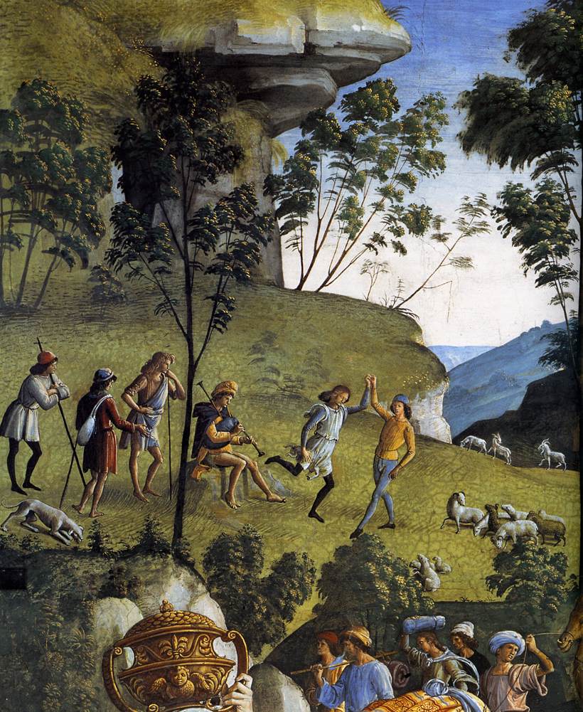 Moses's Journey into Egypt and the Circumcision of His Son Eliezer (detail) by PERUGINO, Pietro