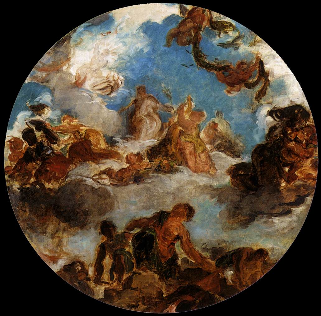 Sketch for Peace Descends to Earth by DELACROIX, Eugène