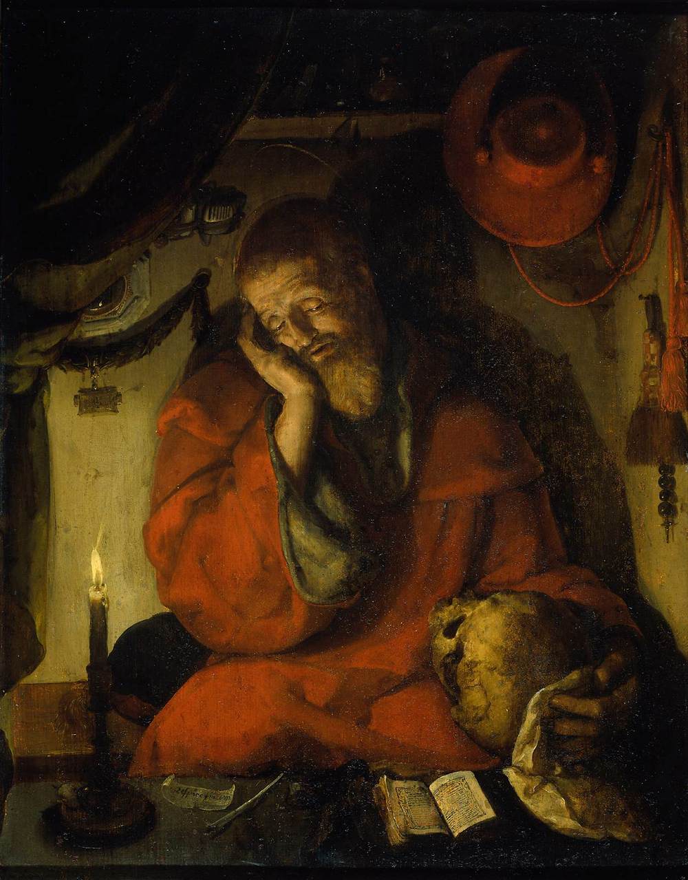 St Jerome by LEYDEN, Aertgen van