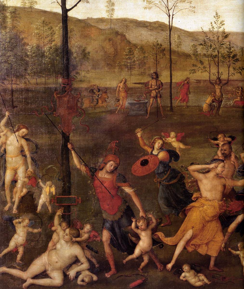 Combat of Love and Chastity (detail) by PERUGINO, Pietro