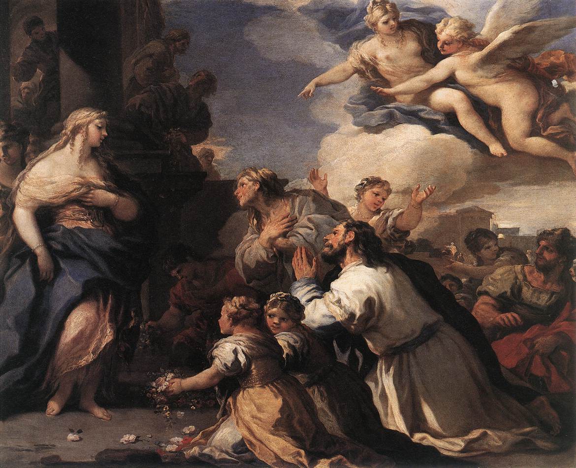 Psyche Honoured by the People by GIORDANO, Luca