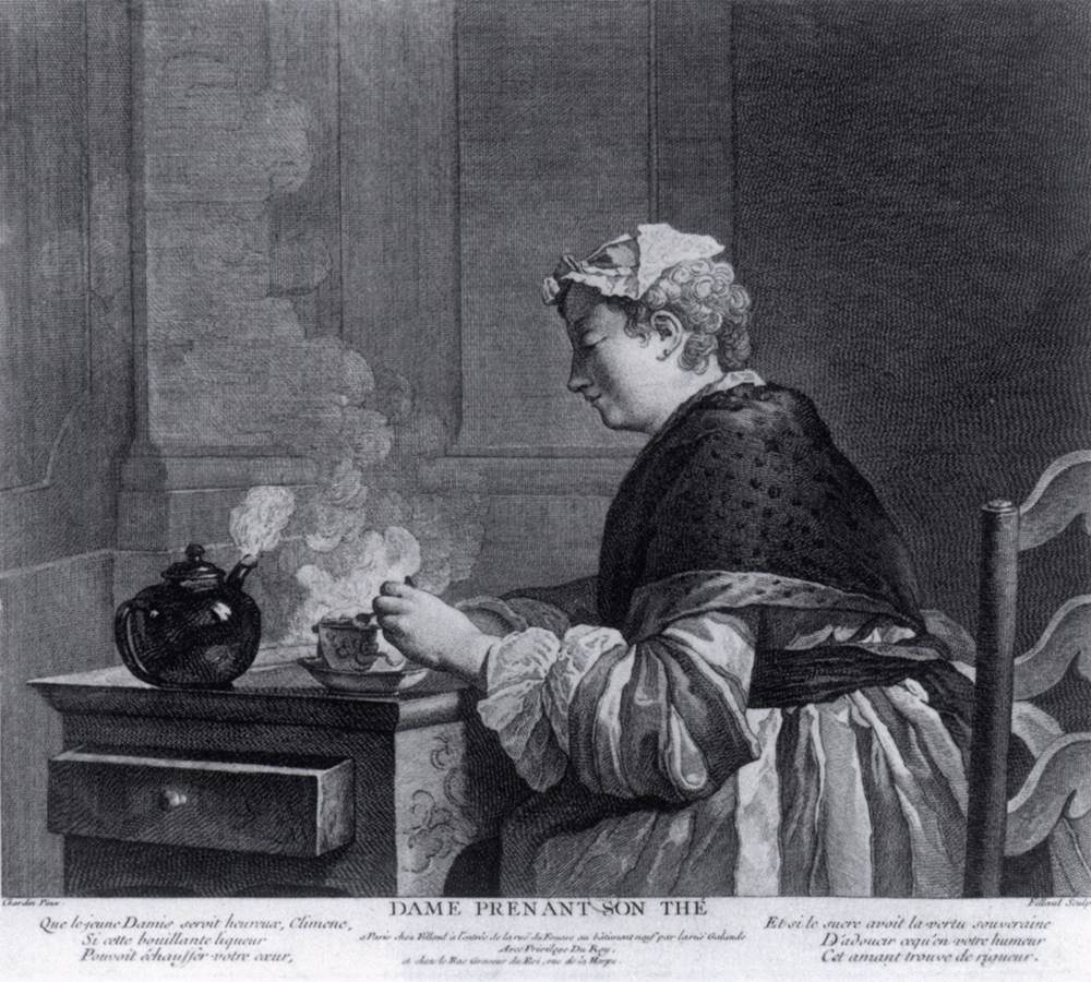 Woman Taking Tea by