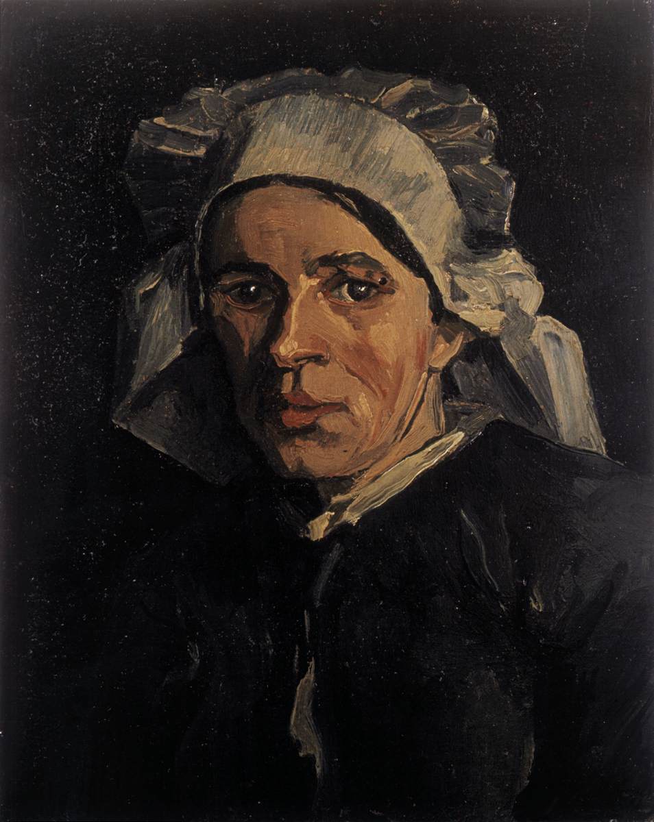 Head of a Peasant Woman with White Cap by GOGH, Vincent van