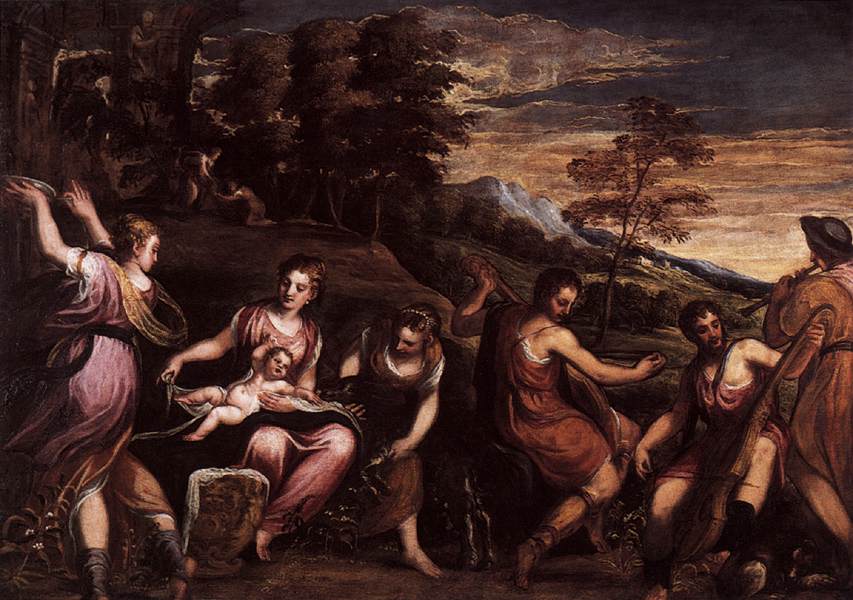 The Infancy of Jupiter by SCHIAVONE, Andrea