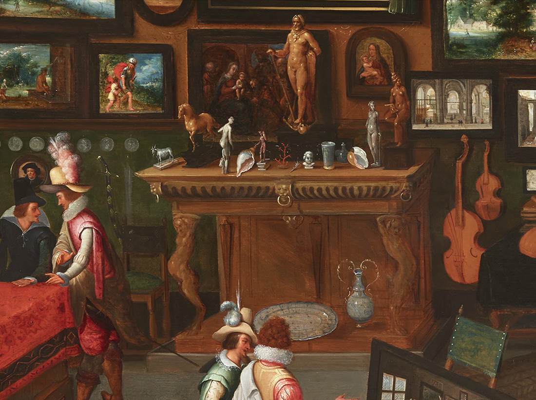 A Collector's Cabinet (detail) by STALBEMT, Adriaen van