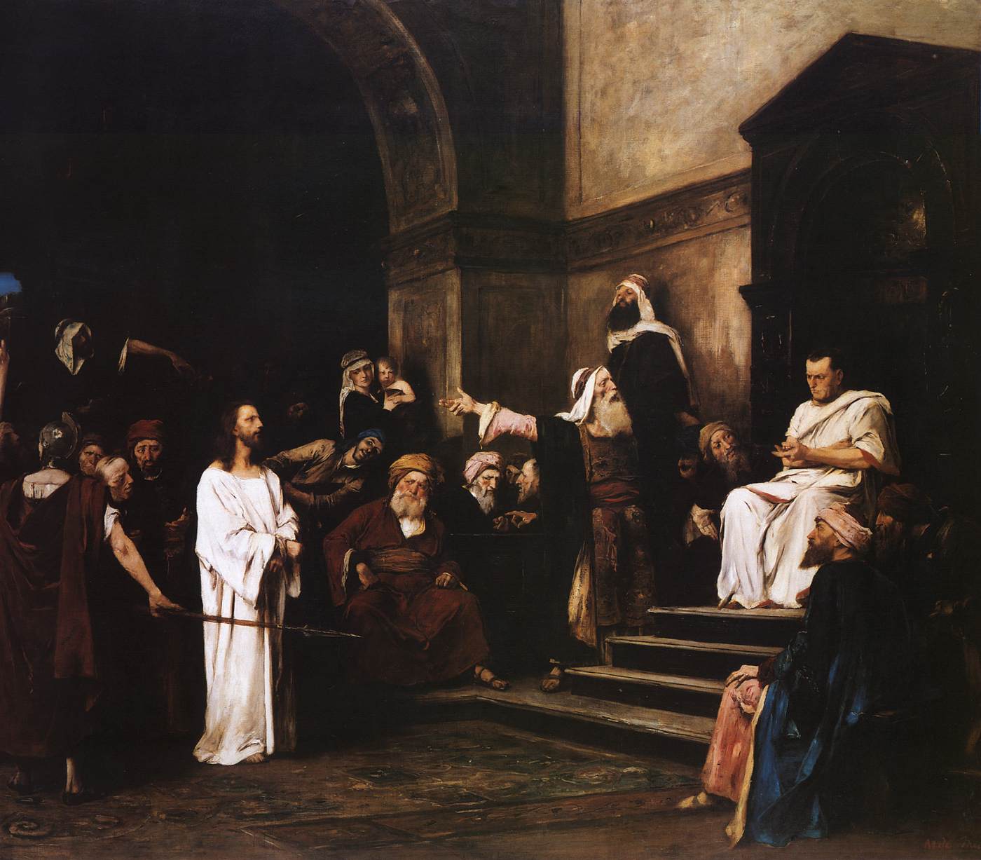 Christ before Pilate (detail) by MUNKÁCSY, Mihály