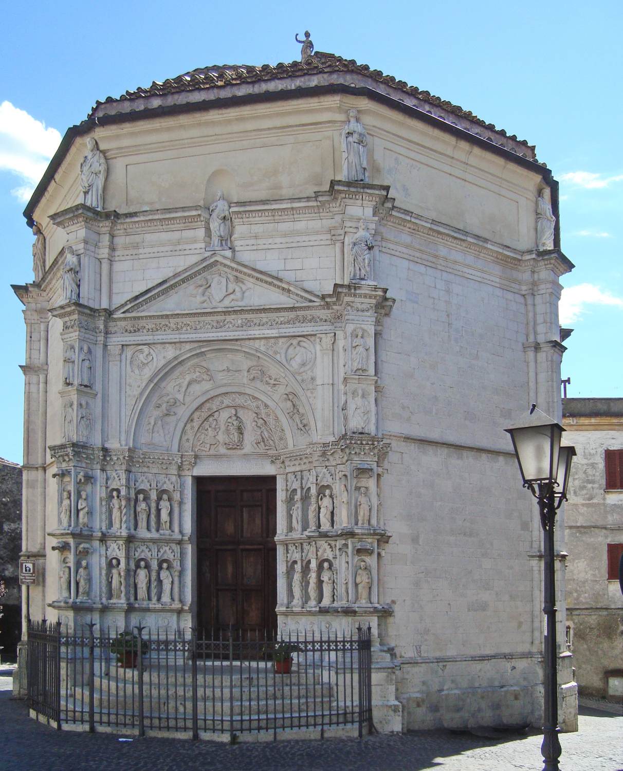 View of the façade by