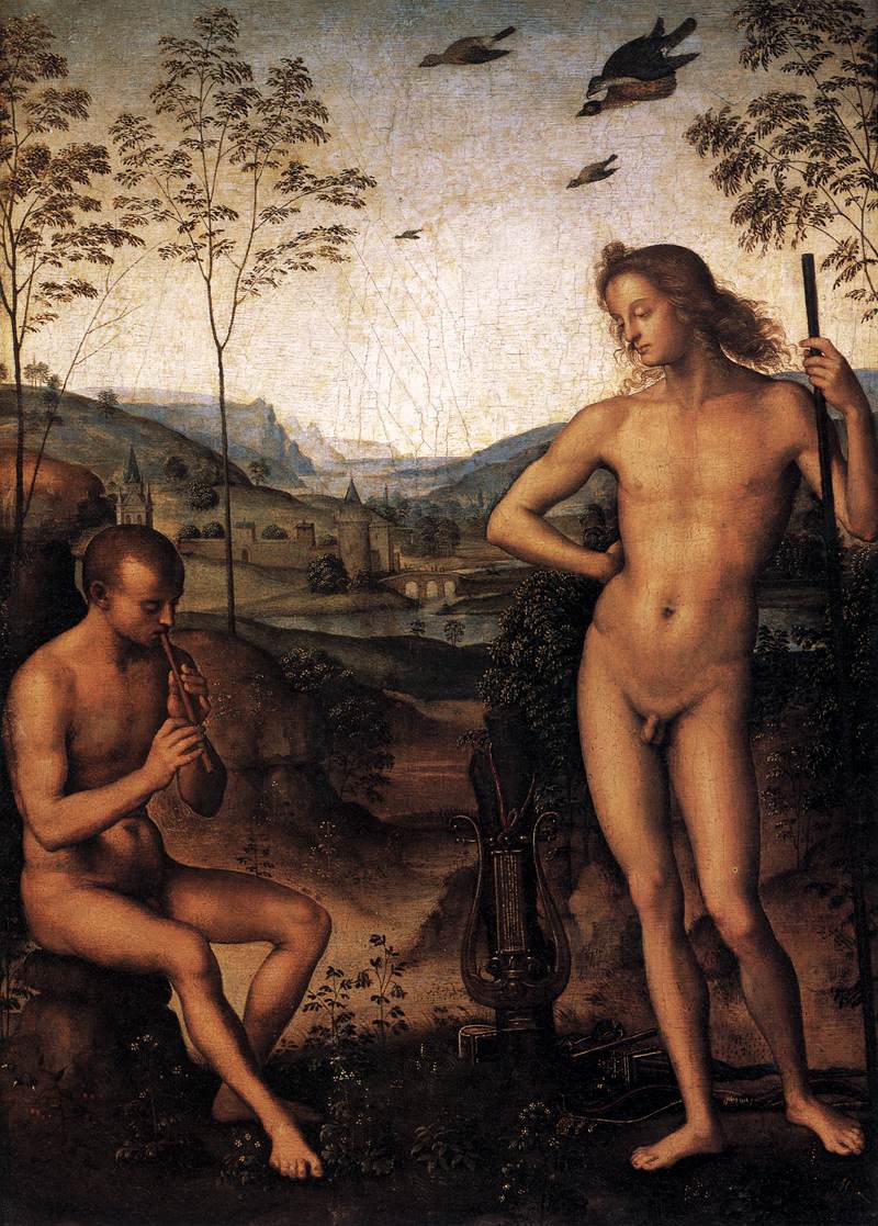 Apollo and Marsyas by PERUGINO, Pietro