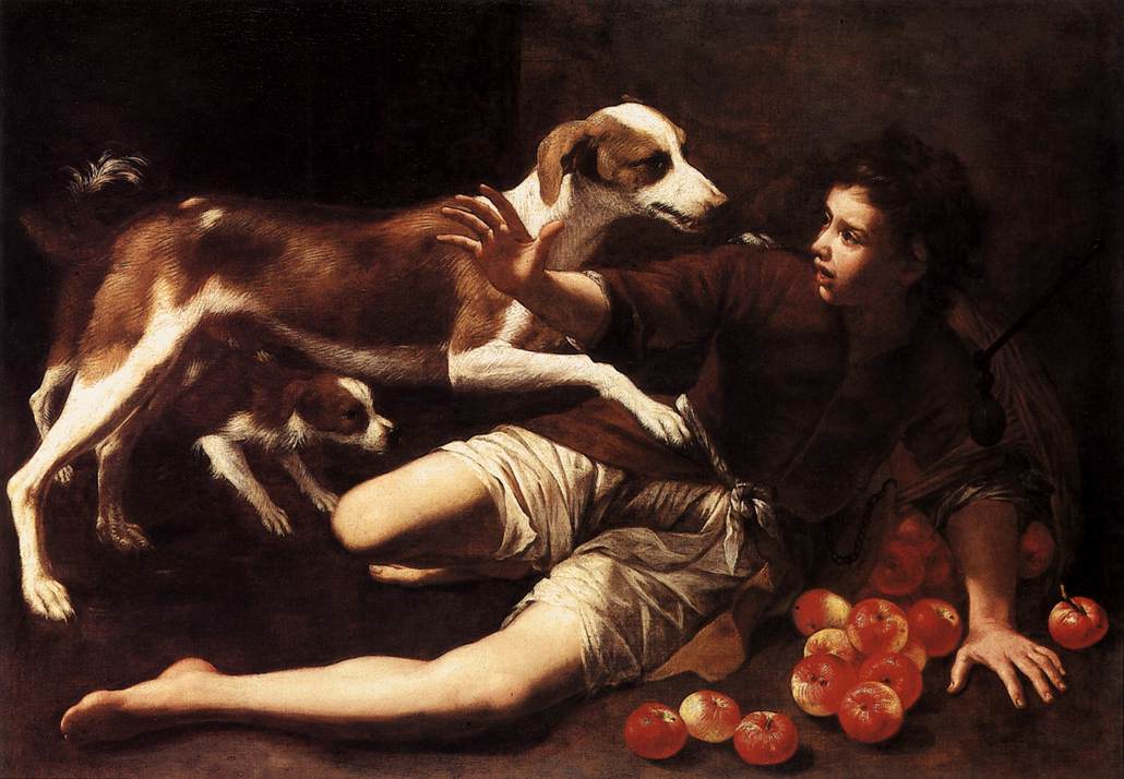 Boy Attacked by a Dog by NÚÑEZ DE VILLAVICENCIO, Pedro