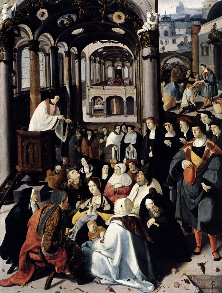 Preaching in the Church by LEYDEN, Lucas van