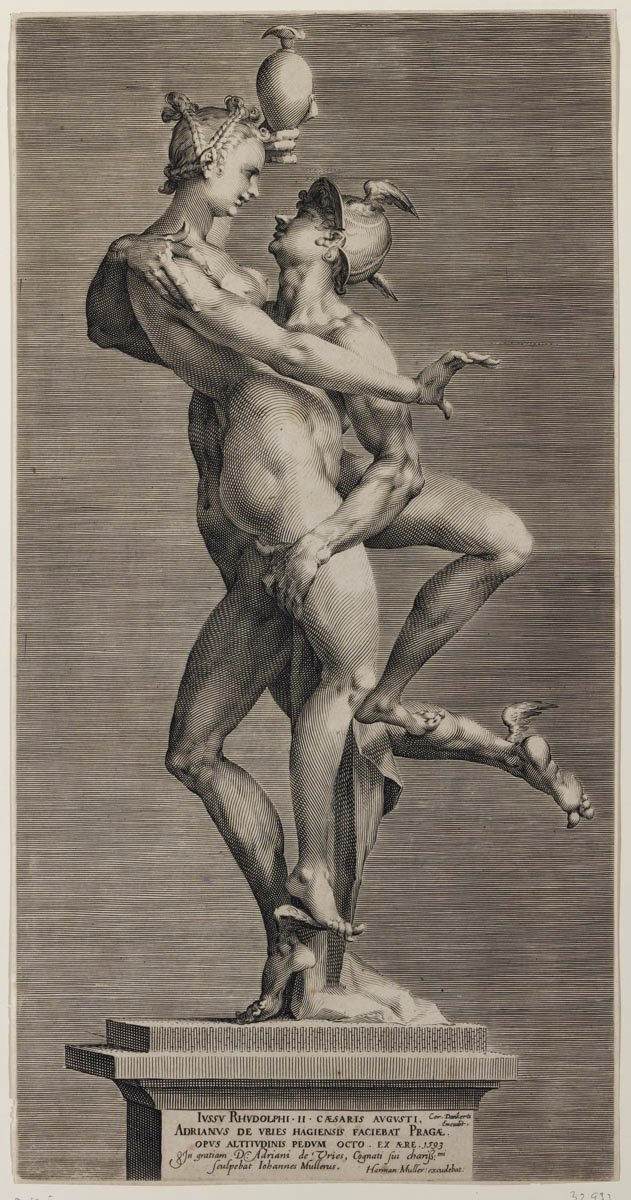 Mercury and Psyche by MULLER, Jan Harmensz.