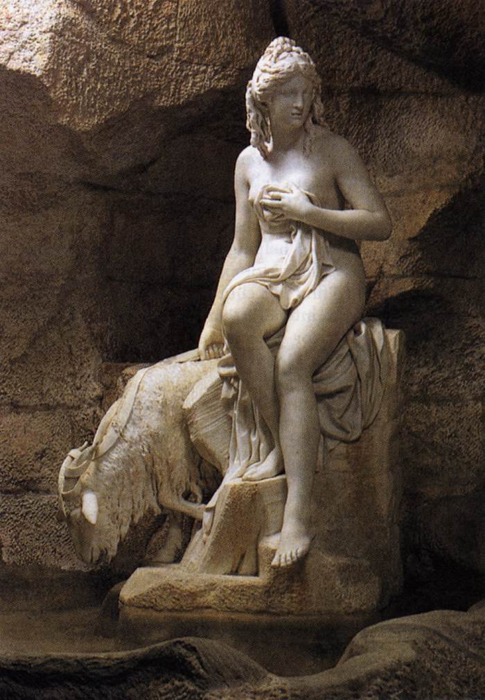 Amalthaea (Girl Tending a Goat) by JULIEN, Pierre