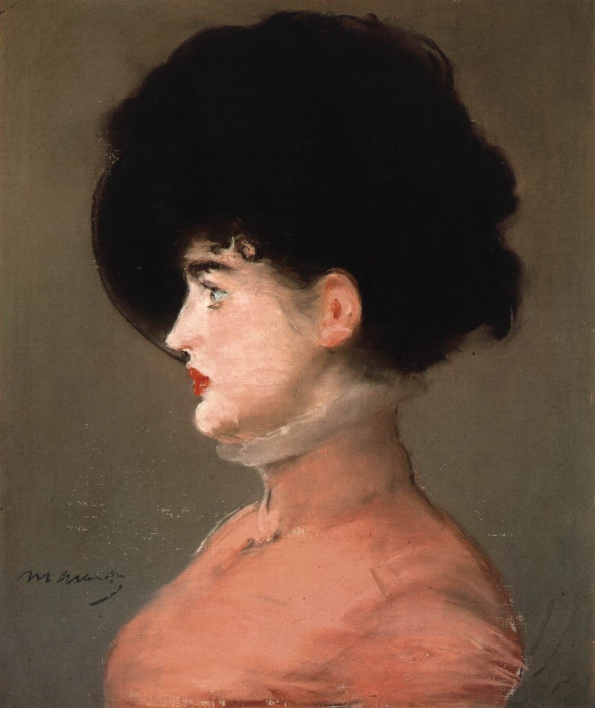 Portrait of Irma Brunner with Black Hat by MANET, Edouard