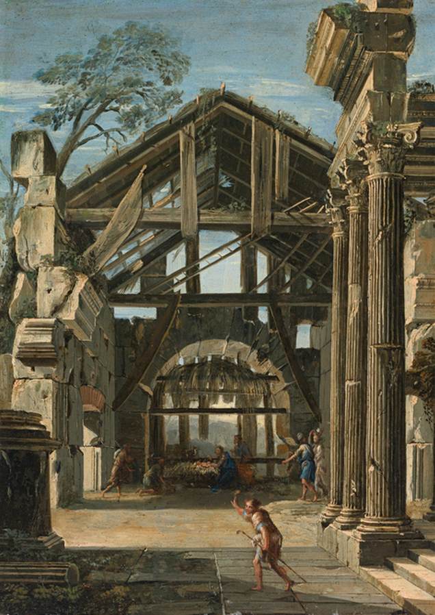 The Nativity in an Ancient Ruin by CODAZZI, Viviano