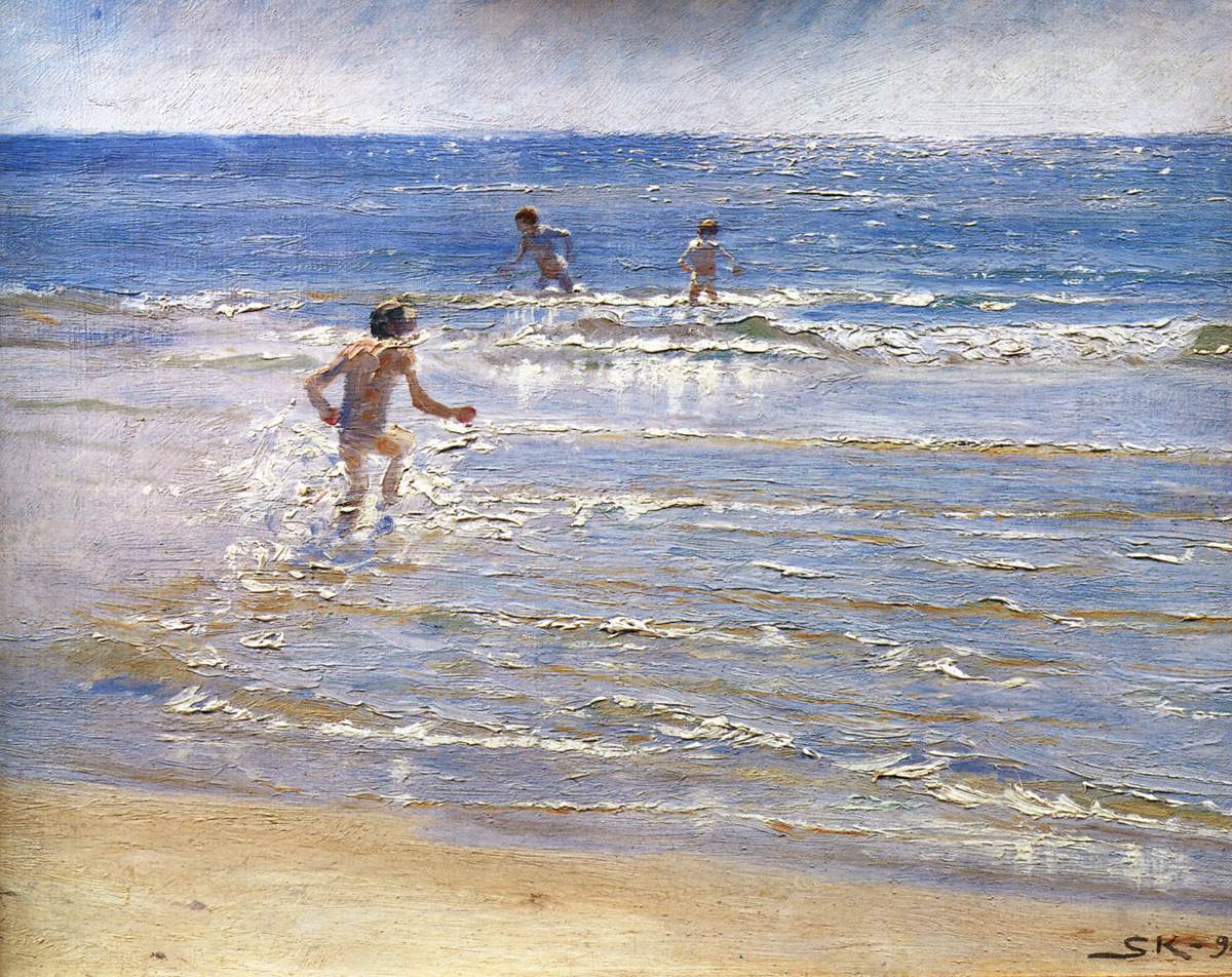 Bathing Children by KRØYER, Peter Severin