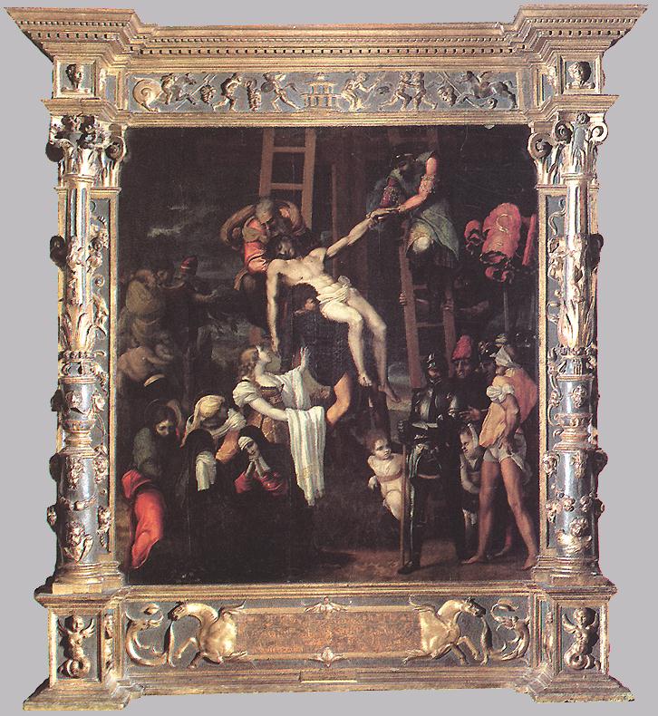 Descent from the Cross (with original frame) by