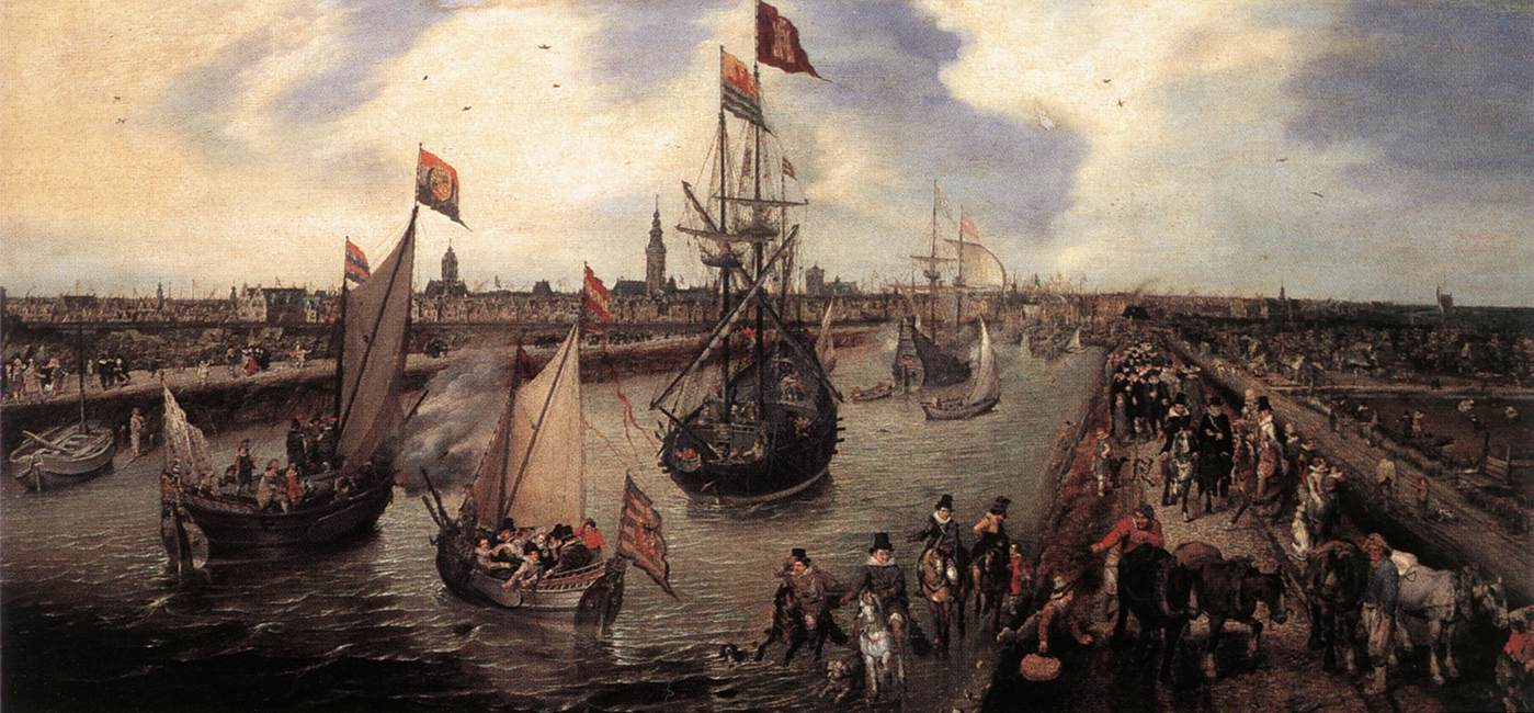 The Harbour of Middelburg by VENNE, Adriaen Pietersz. van de