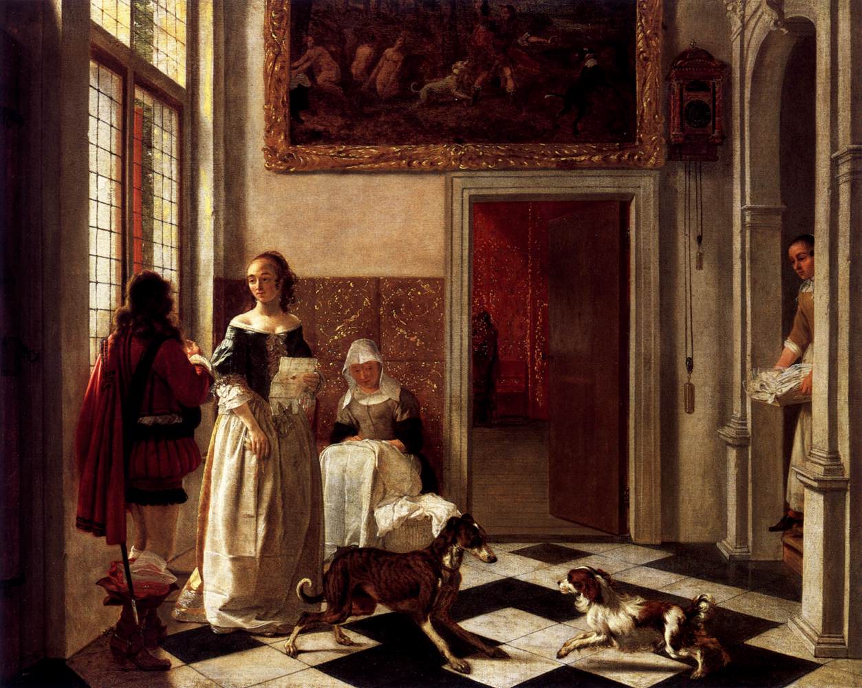 Woman Receiving a Letter by