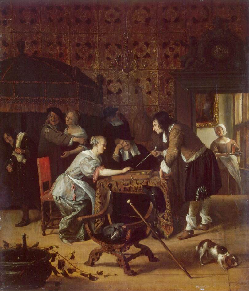 Tric-Trac Players by STEEN, Jan