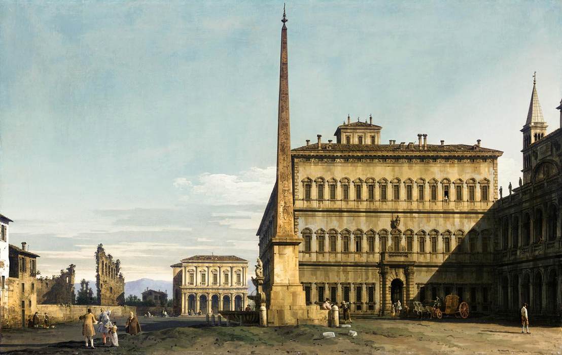 Rome: View of the Piazza di San Giovanni in Laterano by BELLOTTO, Bernardo