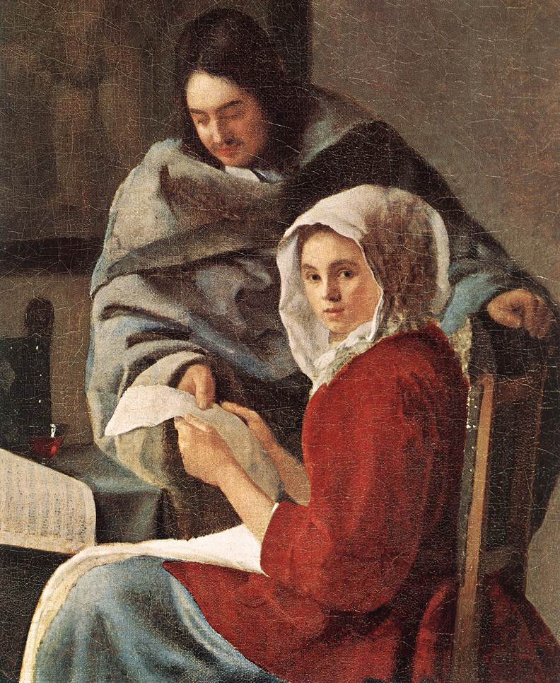 Girl Interrupted at Her Music (detail) by VERMEER, Johannes