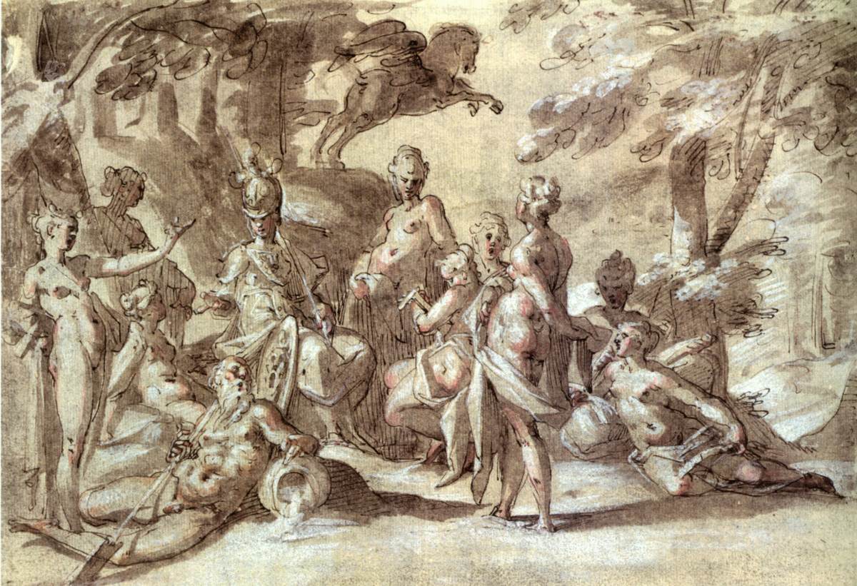 Minerva and the Muses by SPRANGER, Bartholomaeus