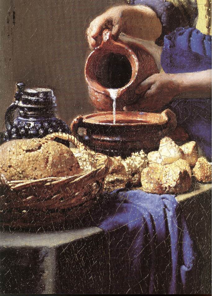 The Milkmaid (detail) by VERMEER, Johannes