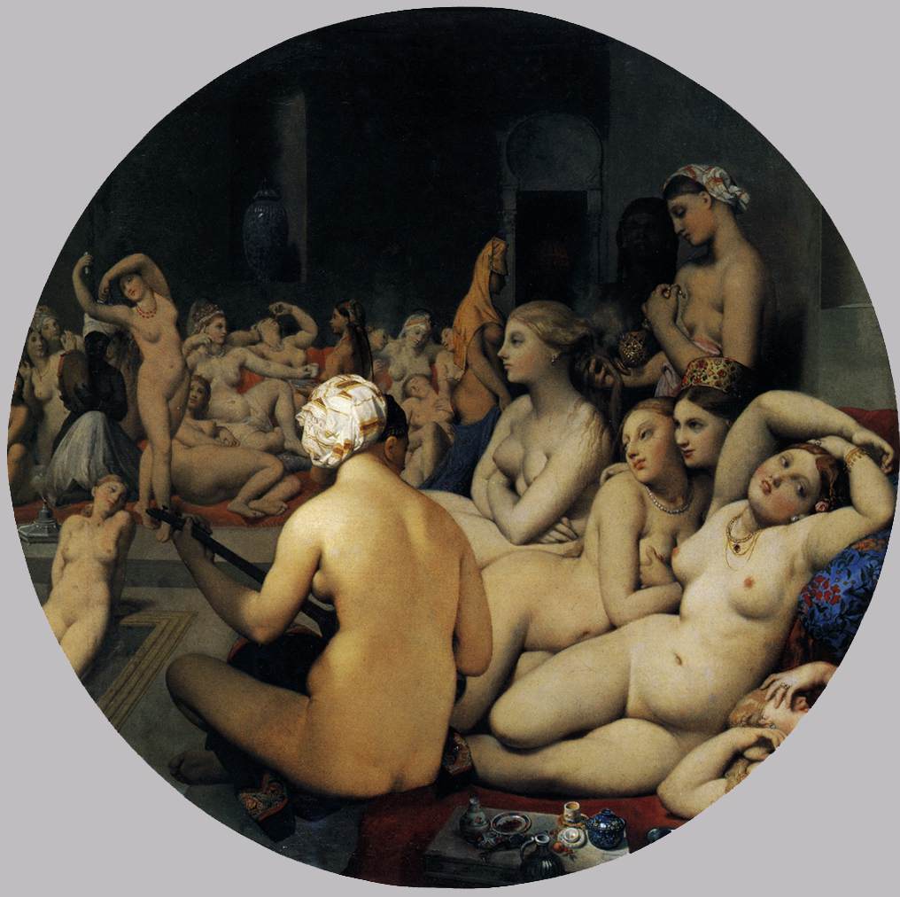 The Turkish Bath by INGRES, Jean-Auguste-Dominique