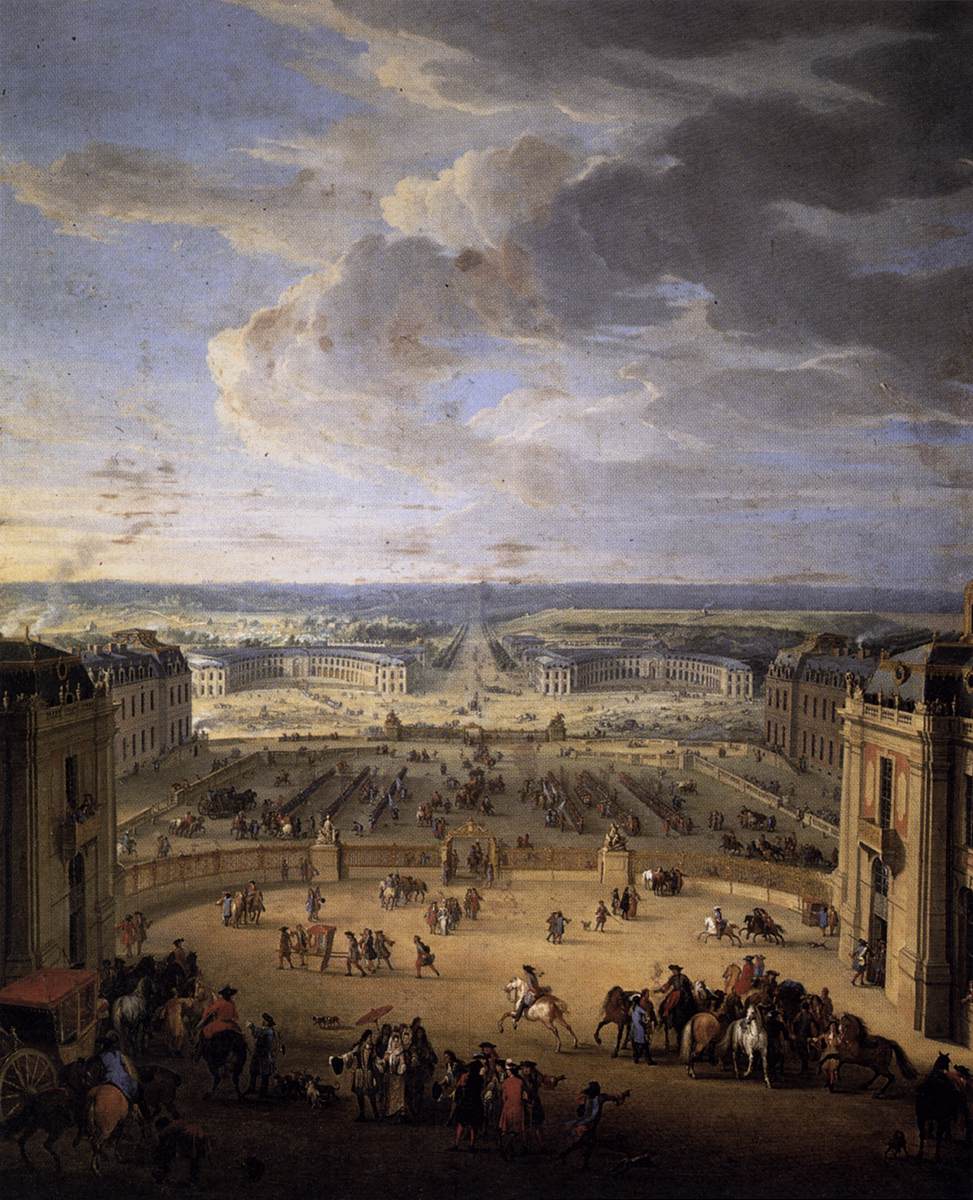 The Stables Viewed from the Château at Versailles by MARTIN, Jean-Baptiste