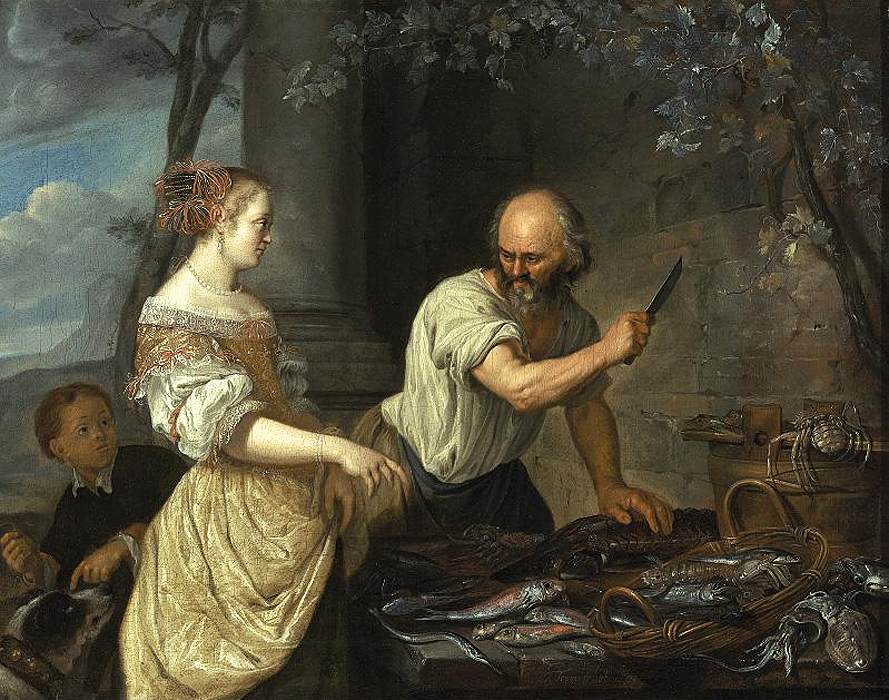 A Fish Seller by TOORENVLIET, Jacob