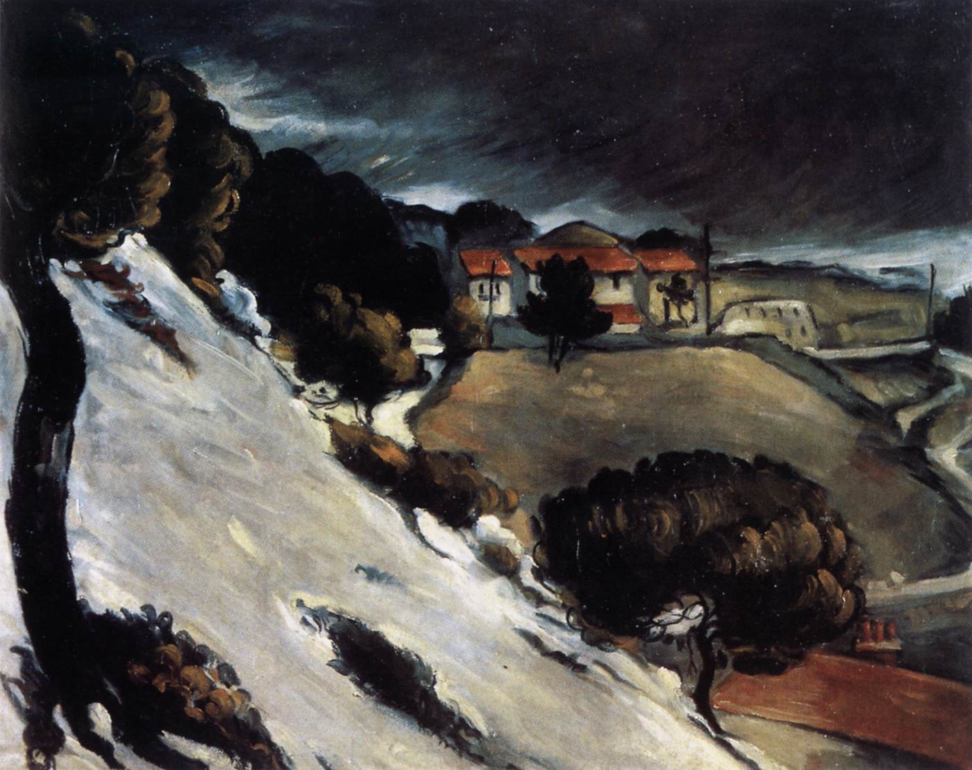 Snow Thaw in L'Estaque by CÉZANNE, Paul