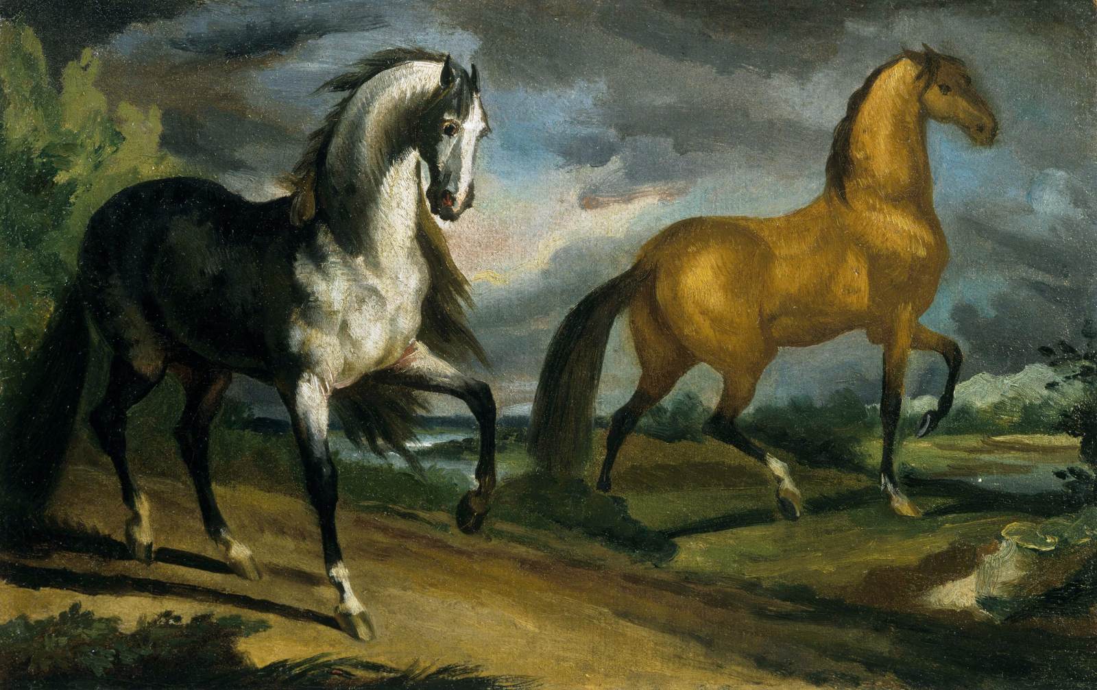 Two Horses by GÉRICAULT, Théodore