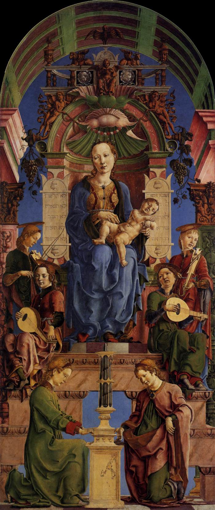 Madonna with the Child Enthroned (panel from the Roverella Polyptych) by TURA, Cosmè