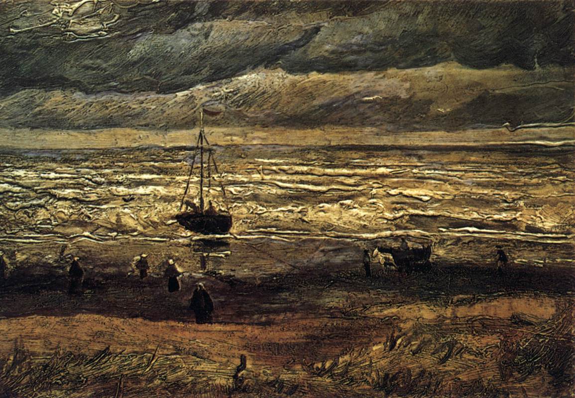 Beach at Scheveningen in Stormy Weather by GOGH, Vincent van