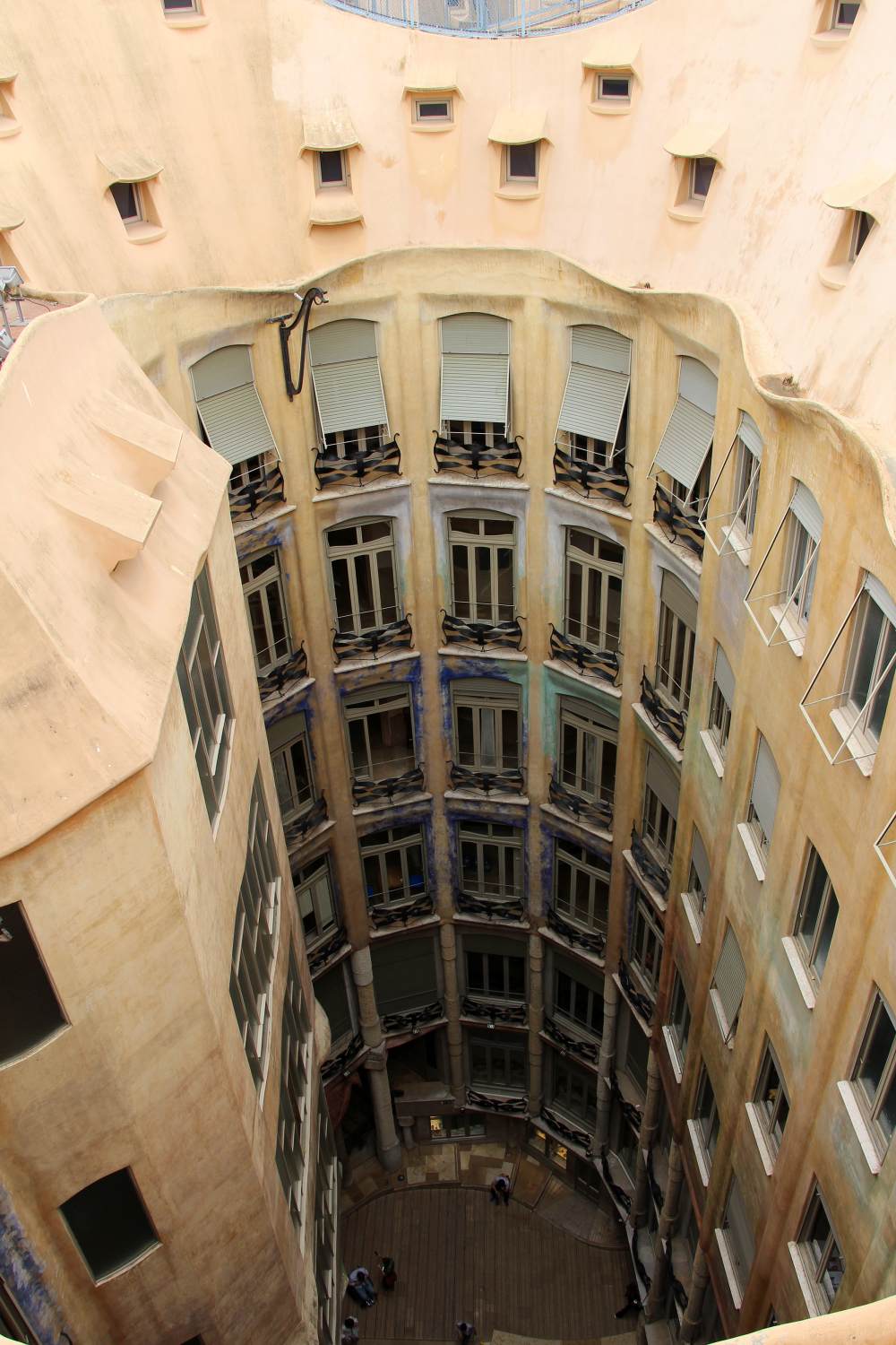 Casa Milà: view of the atrium by GAUDÍ, Antoni