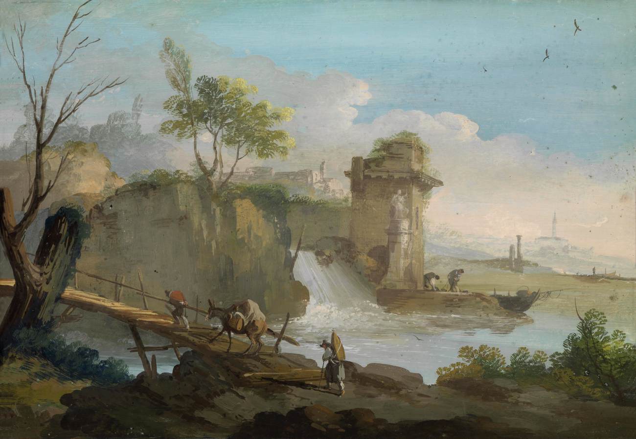 Landscape with Travellers by