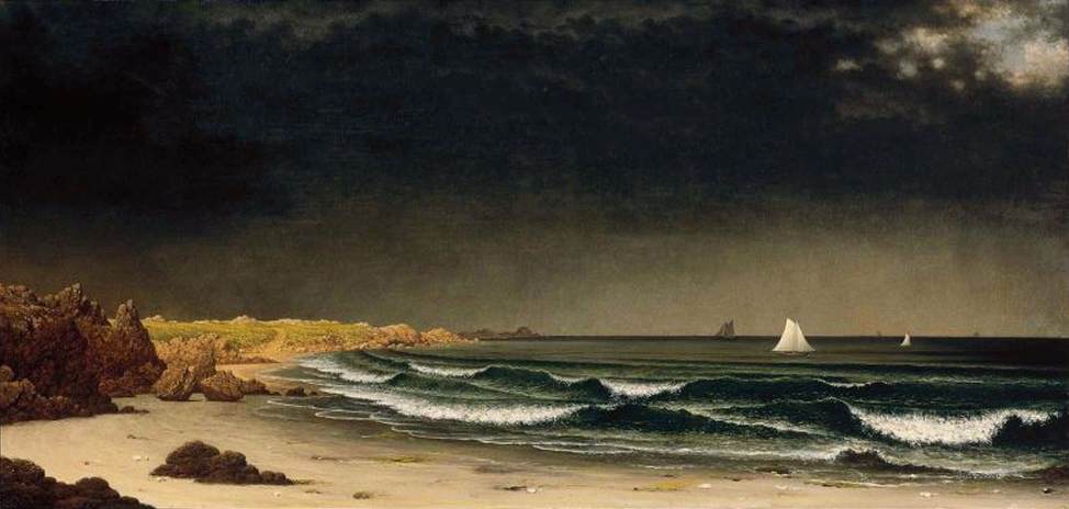 Approaching Storm: Beach near Newport by