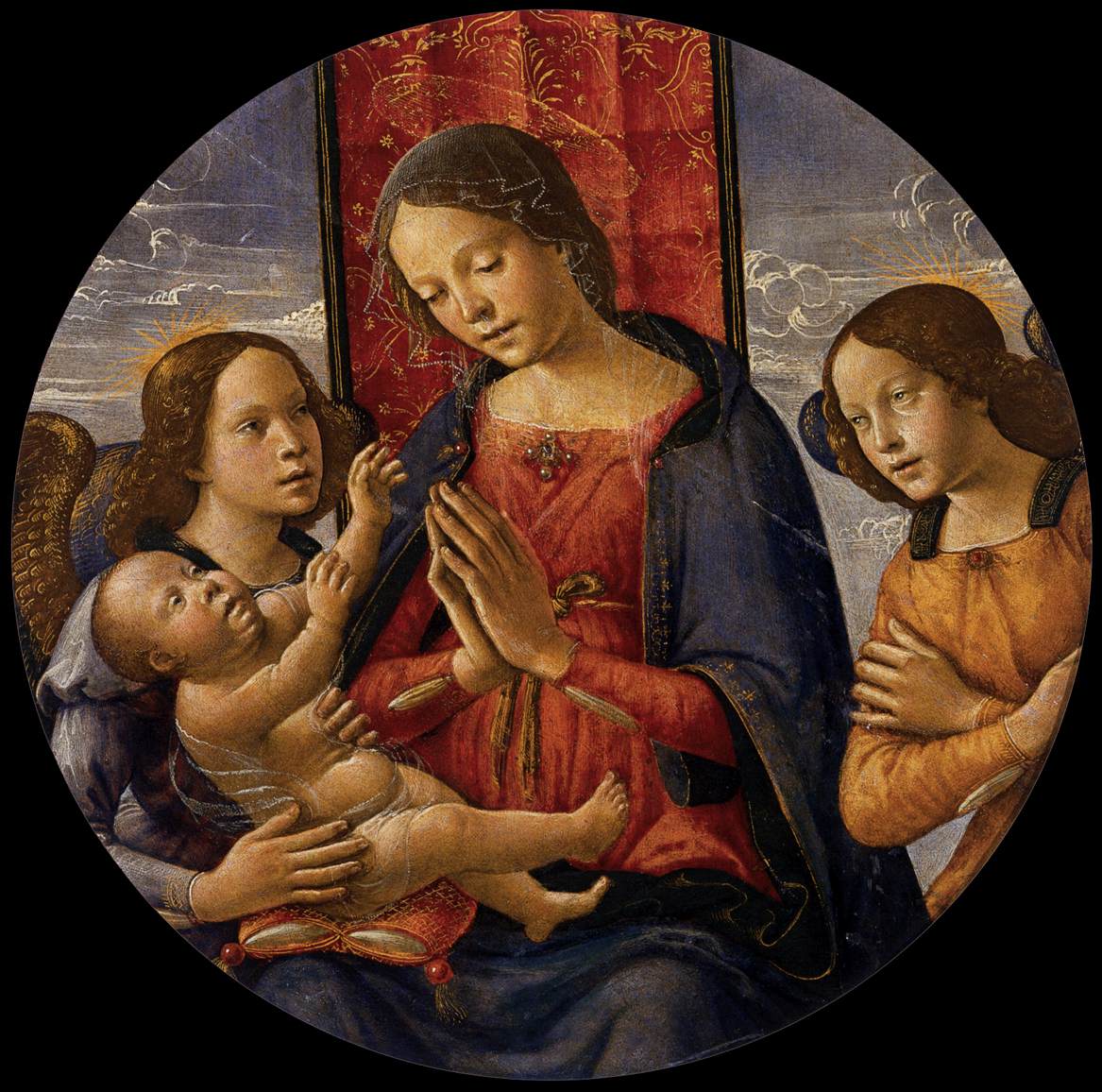 Virgin Adoring the Child with Two Angels by MAINARDI, Bastiano