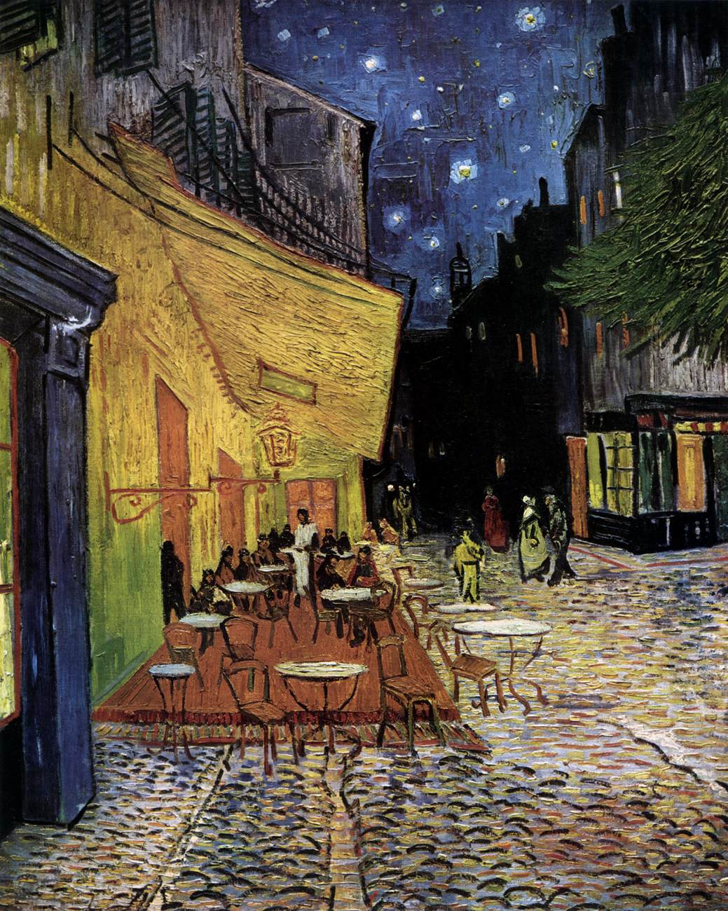 Café Terrace on the Place du Forum, Arles, at Night by