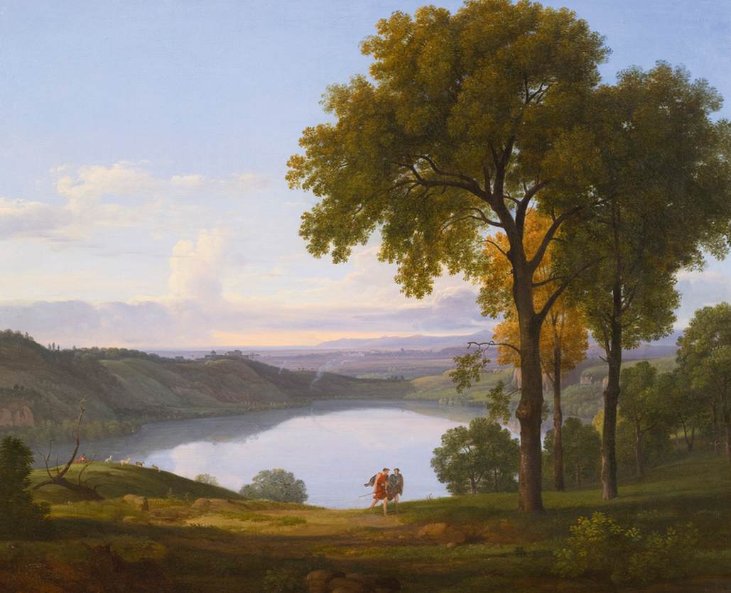 View of Lake Nemi by BOGUET, Nicolas-Didier