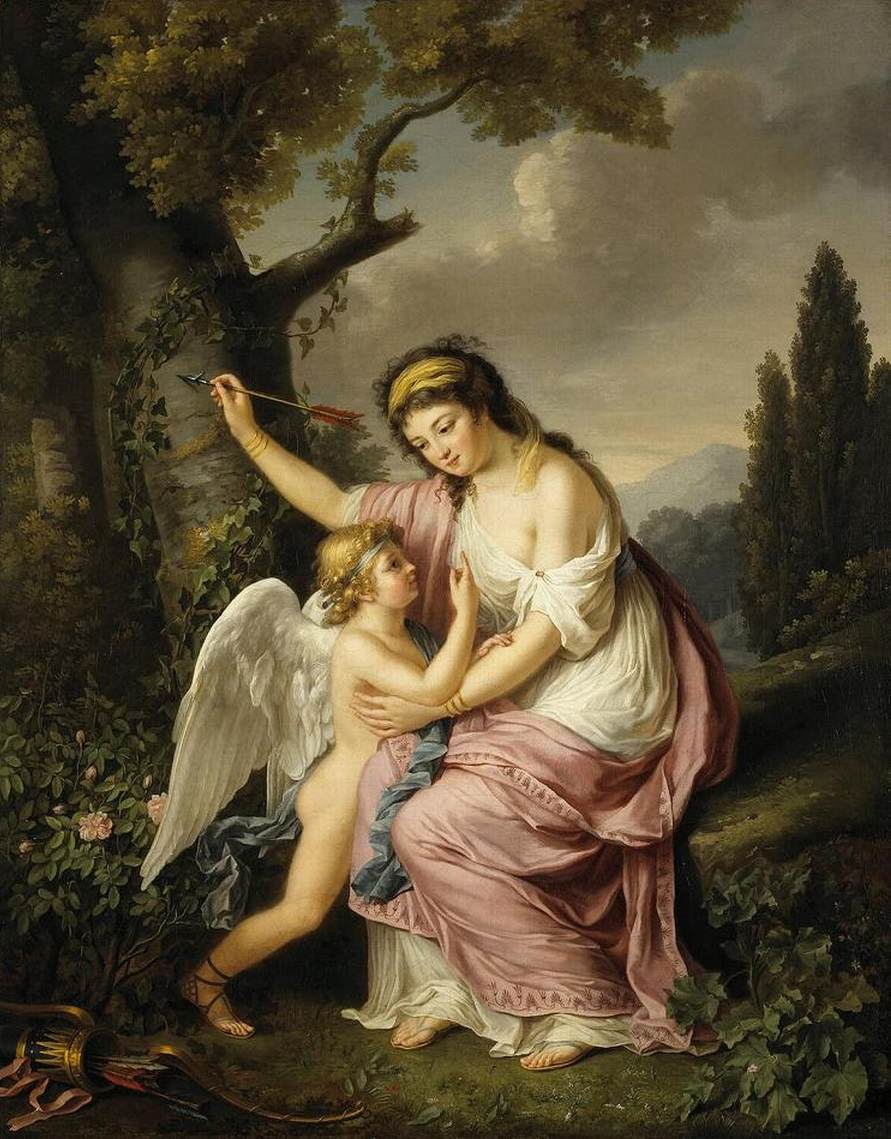 Woman and Cupid by LEMOINE, Marie-Victoire