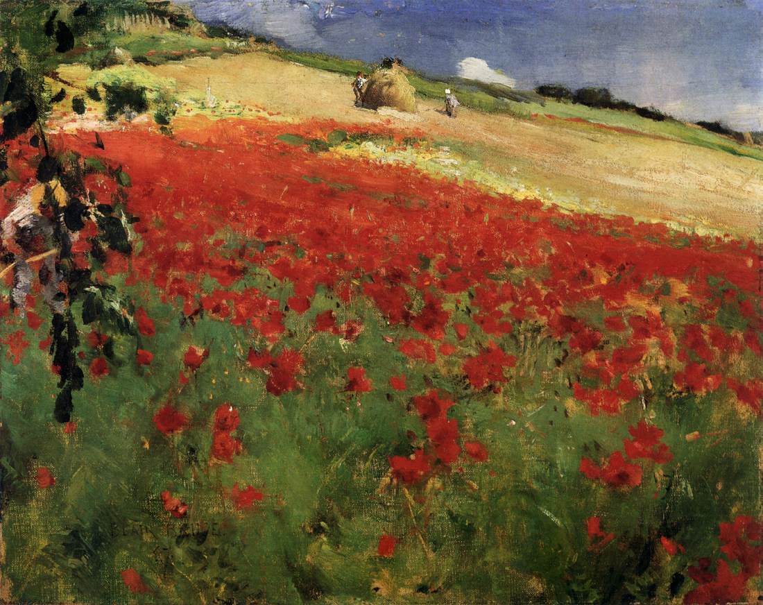 Landscape with Poppies by