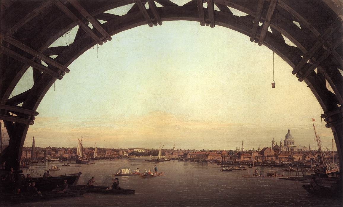 London: Seen Through an Arch of Westminster Bridge by