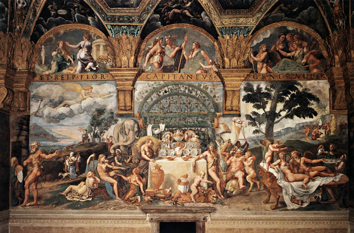 View of the Sala di Psiche (south wall) by GIULIO ROMANO