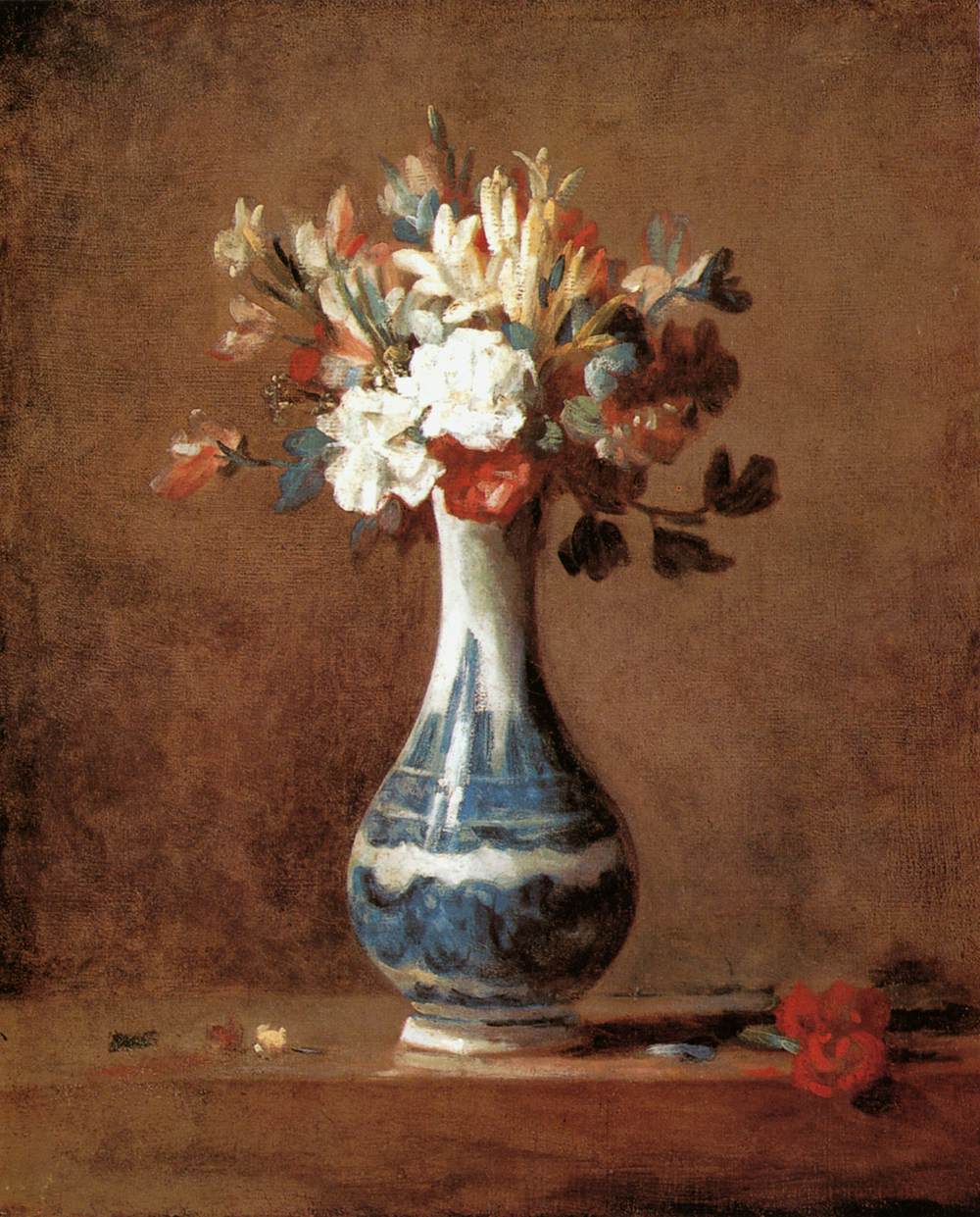 A Vase of Flowers by CHARDIN, Jean-Baptiste-Siméon