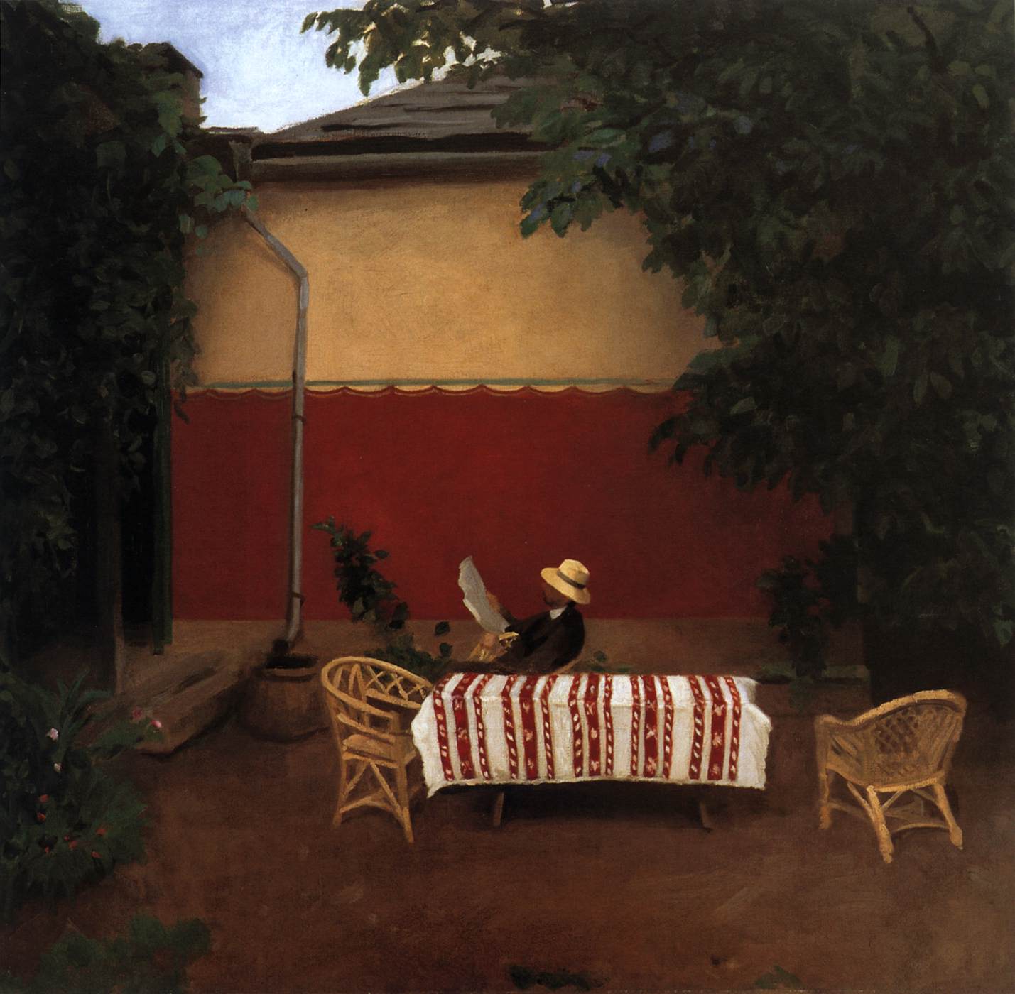 The Red Wall IV by FERENCZY, Károly