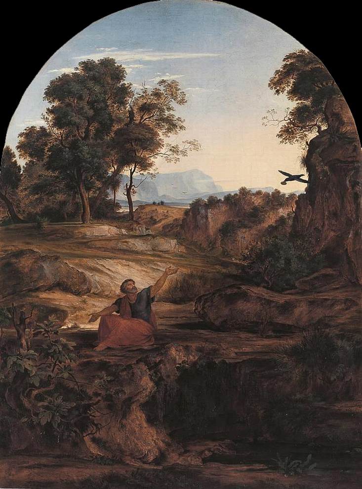 Elijah in the Wilderness by OLIVIER, Ferdinand