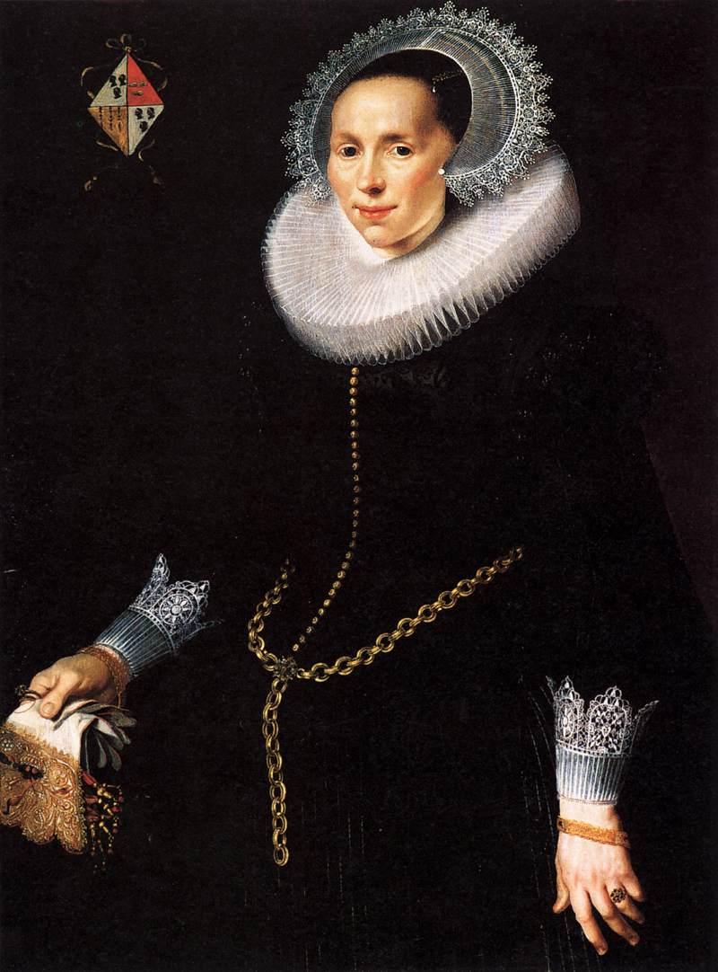 Portrait of Johanna Le Maire by PICKENOY, Nicolaes Eliasz.