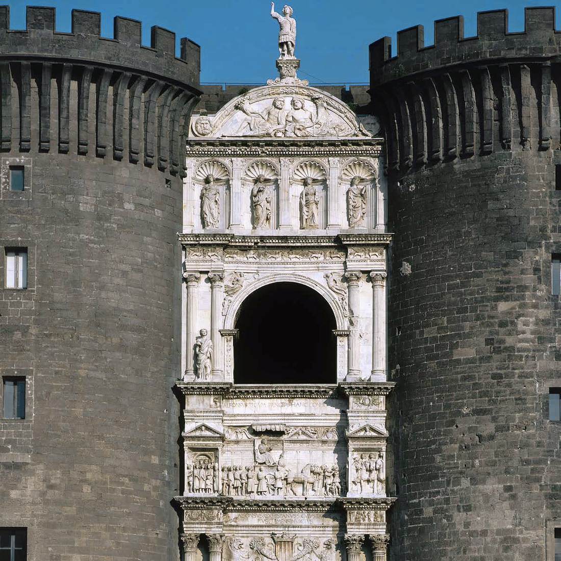 Triumphal Arch of Alfonso I (detail) by LAURANA, Francesco