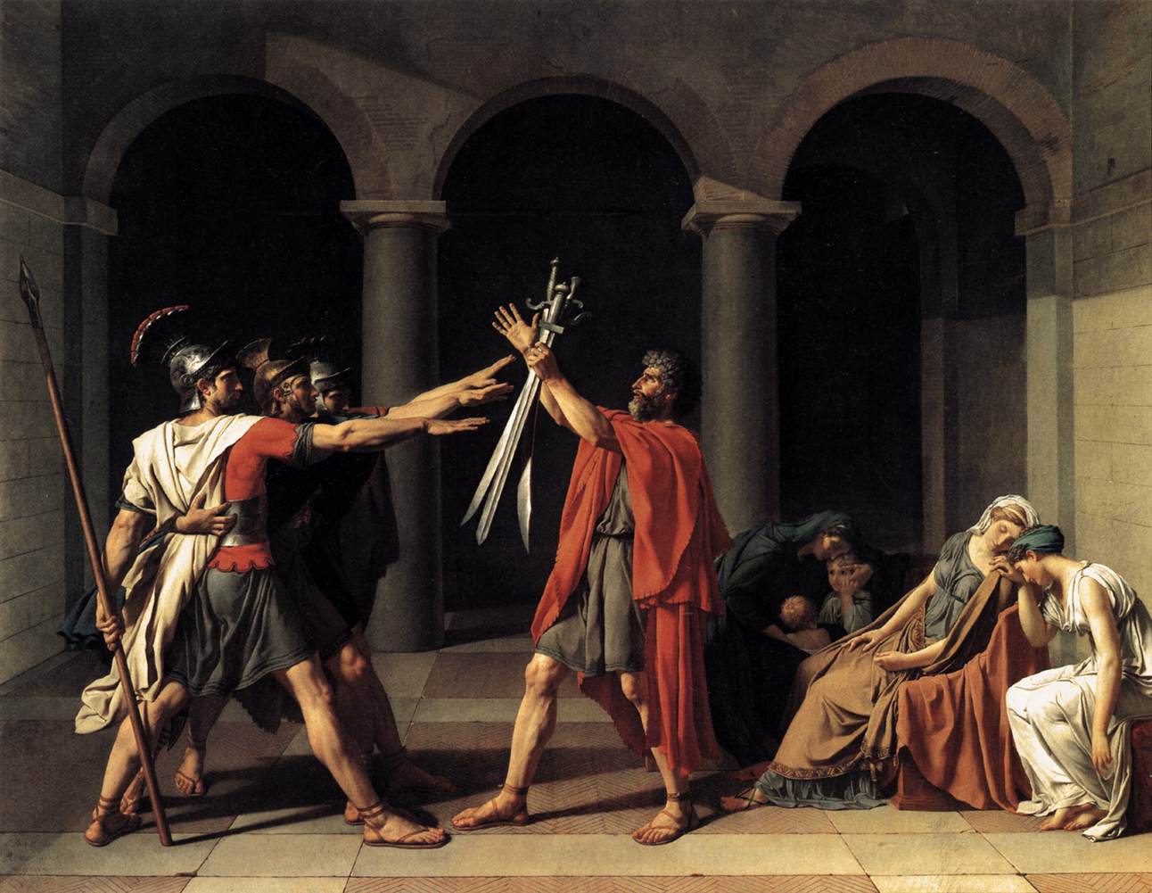 The Oath of the Horatii by DAVID, Jacques-Louis